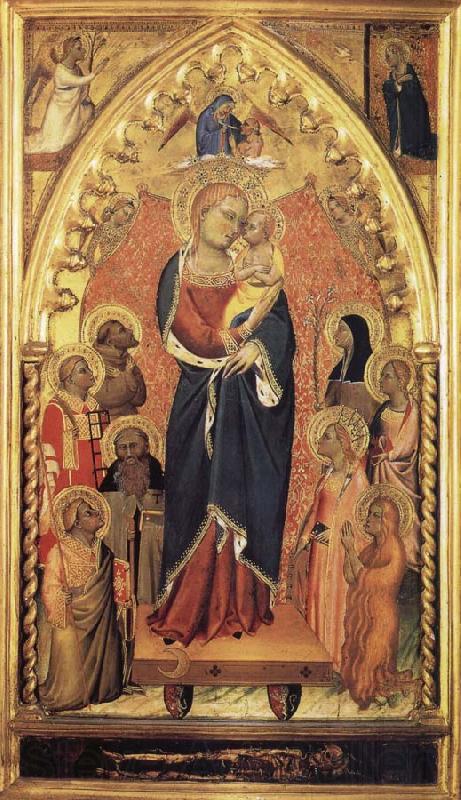 Giovanni del Biondo Her Virgin of the Apocalipsis with Holy and angelical Spain oil painting art